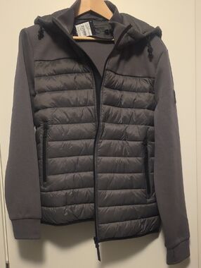 RUDSAK . NEW.Men's Quilted Hooded Puffer Jacket - Gray